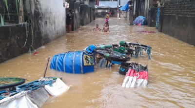 ভারী বর্ষণে সিলেট নগরীতে জলাবদ্ধতা, দুর্ভোগ চরমে